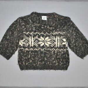 Vintage 90s Baby Gap Sweater Size 18-24 Months Wool Blend Nordic Snowflake